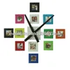 Wholesale- 60CM Metal Wall Clock DIY Photo Frame Clock Living Room Decoration Quartz Mechanism Horloge