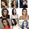8inch bob short Human Hair Wig for black women bobby blunt cut straight full lace front wigs diva1