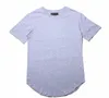 Erkekler Büyük ve Uzun Giyim Tasarımcısı Citi Trends Giysileri Tişört Homme Homme Kavisli Hem Tee Sade Beyaz Genişletilmiş T Shirt6636368