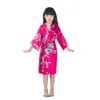 Robe Kimono florale en Satin de soie pour fille entière, peignoir court, à la mode, pour demoiselle d'honneur, 9808930