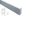 50 x 1m Sats / Lot Wall Washer Aluminium U-kanal och platt T-typ ALU LED-profil för vägg upp och ner ljus