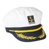 Venta al por mayor- DSGS 2016 Estilo caliente Sailor Barco Barco Capitán Hat Marins Marins Admiral Cap ajustable Blanco