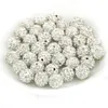 Ploymer Clay Shambhala Disco Ball Beads Half Drilled Round 6 Rows Rhinestone Crystal Shamballa Beads for Earring Making 100pcsbag3879674