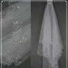 Voiles de mariée Cathédrale Royale Élégante Dentelle Bordée Cristal Strass Peigne De Mariage Voile De Mariée Exquis Voile De Perles À La Main