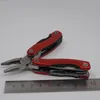 Pince pliante multifonction portable de petite taille pince en acier tactique couteaux combinés polyvalents outils extérieurs EDC couleur rouge