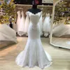 Bellissimo abito da sposa a sirena con spalle scoperte sexy 2019 Vestido De Novia Casamento Abiti da sposa in pizzo Abito da sposa in pizzo con scollo staccabile