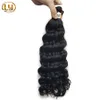 Brazilian mini Braiding Bulk Hair No Weft Deep Wave Human Hair Bundles Brazilian Hair Bulk For Braiding Buy 3Lot Get 1Pcs Free