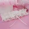 Europeisk stil Bridal Garters 2021 Hot Sale Satin Lace Bröllop Garter Crystal i Elfenben Färg 34-66cm Längd