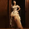 빈티지 하이 로우 빅토리아 가장 무도회 볼 가운 댄스 파티 드레스 어깨 3D 꽃 코르셋 고딕 할로윈 이브닝 가운 플러스 크기 6305303