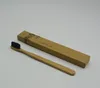 Nieuwe gepersonaliseerde milieuvriendelijke houten tandenborstel bamboe tandenborstel zachte bamboe fiber houten handvat lage koolstof-milieuvriendelijk voor volwassenen