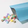 مجموعة متنوعة من الأحجام 100pcs أكياس تخزين المواد الغذائية كيس من البلاستيك الأزرق لامعة حرارة قابلة للغلق أكياس حزمة مايلر