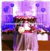 ガラスビーズクリスタル人工花の配置スタンド結婚式のテーブルの中心部