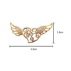 Lovely Heart Brosch Scarf Pins Shiny Crystal Rhinestone Angel Wings Brosch för kvinnor Bröllop Brud Brosches Smycken Partihandel Xmas Presenter