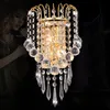 Luxury Modern Crystal Wall Lamp Crown Bedroom Bedsides Mirror Front Glass Sconces Corridor Balcony Hallway Wall Lights