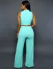 Güzel Hediye Kadın Tulumlar Tulum Patlayıcı Yuvarlak Boyun Kolsuz Somersault Pantolon Suit Kemer NJ024
