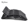 Frosted Black Carbon Hair Clip 6Pcs/Lot Salon Cutting Hairdressing Crocodile Clip Sectioning Hair Alligator Clips For Hair Stylist