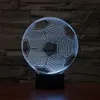 3DオプティカルイリュージョンUSBパワー7カラーサッカータッチボットンムードランプ照明ガジェットデスクランプ2060984