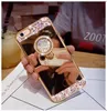 iPhone 6 6 Sの贅沢な女性のダイヤモンドミラーケースiPhone 6Sケースキセットのための柔らかいTPUケース