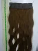 ELIBESS 14 '' - 28 '' 100g # 6 Castano scuro invisibile diritto di colore castano marrone / alone nell'estensione dei capelli umani, estensioni 100% dei capelli umani di Remy