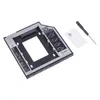 Universal Aluminum 2nd HDD Caddy 12.7mm SATA 3.0 DVD HDD Adapter for 2.5''7/9/9.5/12.5mm SSD HDD Case Enclosure CD-ROM Optibay