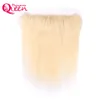 Straight Hair 613 Blonde Color Lace Frontal Closure Ombre Brazilian Virgin Human Hair 13X4 Ear to Ear Frontal With Baby Hair Pre-plucked