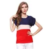 Vente en gros- 2017 T-shirts pour femmes Summer Stripe femme T-shirt en mousseline de soie T-shirt à manches courtes Casual Tops De Mujer