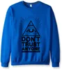 Hurtownia-nie ufaj nikomu jesień zima polar bluzy iluminati Wszystkie widzieć bluza wzrokowa Custom Made gry Mężczyźni Harajuku bluzy