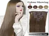 70g 16 22 full head remy clip in human hair extension black brown blonde optional 7pcs set 70g set 28 colors available