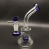 Yeni ve Sıcak 6 inç Mini Cam Bongs ile Renkli Cam Kaseler Heady Beher Bong Yağ Donanları Cam Su Boruları