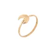 Everfast 10pc/Lot Fashion Tjock Half Moon Rings Gold Silver Rose Gold Plated Simple Smycken Män Kvinnor Sailor Jewelry EFR083 Fatory Price