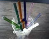 Paille en verre tordue par lèvre de couleur résistante à la chaleur, accessoires de bongs en verre, garnitures de tuyau en verre