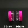 3Gram Mini Clear Plastic Empty Jars Pot Hot Pink Lid 3ML Travel Size For Cosmetic Cream Eye Shadow Nails Powder Jewelry