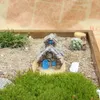 4 Designs Simulazione Stone House Decorazione Giardino Decorazione Fairy Garden Miniature Mini Muschio Terrari in resina Artigianato figurine per micro Paesaggio