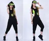 Venta al por mayor- Hip Hop Dance Disfraz de rendimiento Rendimiento Mujeres Mamello Europeo Playuit Flojo Overly Harem Jumpsuit One Piece Pantalones