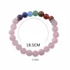 Multicolor 7 Chakra Stone Amethyst Koraliki Buddha Bracelets Breakles Banles Bijoux Armbanden Voor Vrouwen Women Men Jewelry 8222