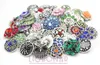 Moda hurtowa wymienne Mix metalowy guzik Rhinestone Crystal liobonar zatrzaski na Snap biżuteria bransoletka zatrzaskowa zatrzaski naszyjnik