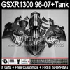 8gift For SUZUKI Hayabusa GSXR1300 96 97 98 99 00 01 silver grey 13MY203 GSXR 1300 GSX - R1300 02 04 05 07 silver grey Fairing