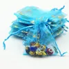 9 * 12cm (3.5 '* 4.7') Presentväska Organza Drawstring Bags Wholesale Candy Väskor Smycken Paket Väskor Bröllopsgåvor Multi Colors 500pcs Mycket.