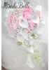 Modabelle Cascata Stile calle Bouquet da sposa Fiori perle farfalla bouquet da sposa bianco rosa accessori da sposa298N