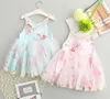 uutrade 5pcs / lot 2017 été bébé fille dentelle fleur robe Infant Floral Princesse voile du parti Tutu robe robes enfants Vêtements