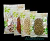 22X30cm,100pcs/lot X front clear green flower printing ziplock bag-clip close coffee bean/oatmeal poly pouch, zipper retain freshness sack