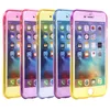 Coque de protection complète à 360 degrés pour iPhone, compatible modèles 5s, 5, SE, 6, 6S, 7 Plus, couleur dégradée, coque avant et arrière transparente