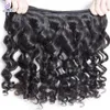 Brazilian Loose Wave Human Hair Weave 4 Bundles with Lace Frontal Pre Plucked Lace Frontal Closure with Bundles Brazilian Virgin Hair Weave