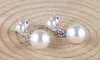 18 styles 925 sterling Silver Pearl rhinestone Rhodium Plated Hoop Stud Earrings Fashion Hot sell Jewelry for women High quality C634