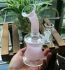 16 cm Bongs de vidrio Tazón Tamaño 14.4 mm En stock Dabbers concentrado Burbujeador con Perclator en línea Reciclaje de plataformas petroleras Pipas de agua para fumar