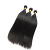 10 Bundles / lot Fabrik Großhandel Weiche Brasilianische Gerade Haar Weaves 100 Remy Haarverlängerung 1B Natürliche Schwarze Volle Peruanische Jungfrau-haar