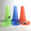 Mini bong di tracciamento pieghevoli da 1,3 a 8 pollici Bong in plastica Tubi per acqua Verde Rosso Blu Oil Rigs 3 Pezzi Smonta tubo di metallo