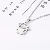 Everfast 10pc/Lot Cute Baby Monkey 펜던트 스테인레스 스틸 목걸이 사랑스러운 중국의 Zodiac Chokers Women을위한 목걸이 Lucky Gift SN018