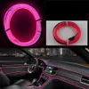 DIY Dekorasyon 12V Otomatik Araba İç Led Neon Light El Tel Halat Tüp Hattı Partisi Yabancı Çıkartma 10 Renkler 2M2695142