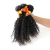 100% Human Hair Weave Bundles Natural Color Hair Weaving 3 bundles kinky curly human hair bundles ,No shedding,tangle free